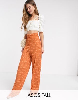 asos tall wide leg trousers