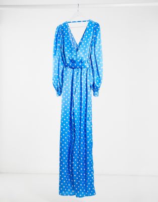 blue and white jumpsuit