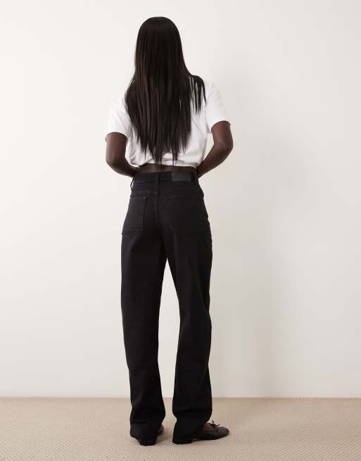 ASOS DESIGN Tall schmal geschnittene Barrel-Jeans in Schwarz, 2 von 5