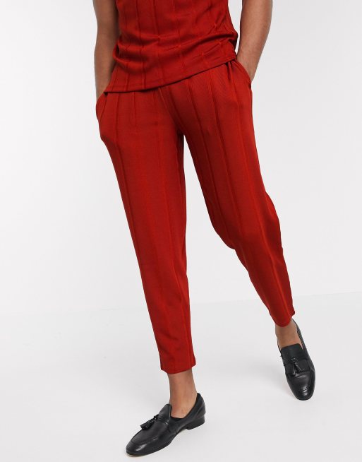 ASOS DESIGN Tall – Kombiteil mit strukturiertem Rippenmuster in Orange , 3 von 3