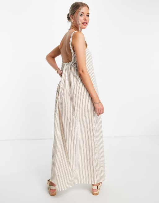 Asos stripe best sale maxi dress