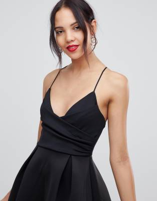 Asos design scuba cami prom best sale midi dress