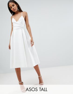 ASOS DESIGN Tall scuba cami prom midi dress | ASOS