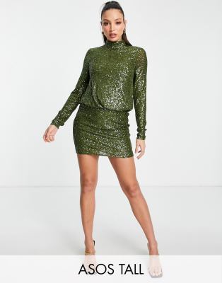 Asos tall sales sequin dress