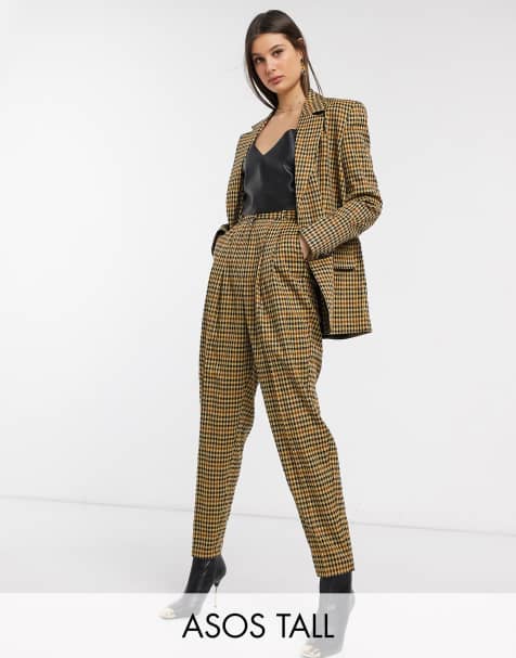 ASOS DESIGN Tall - Sharktooth - Pantalon dad fuselé