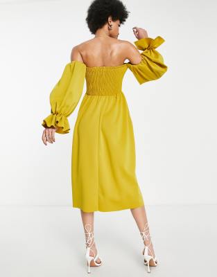 asos chartreuse dress