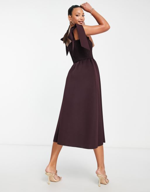 asos aubergine dress