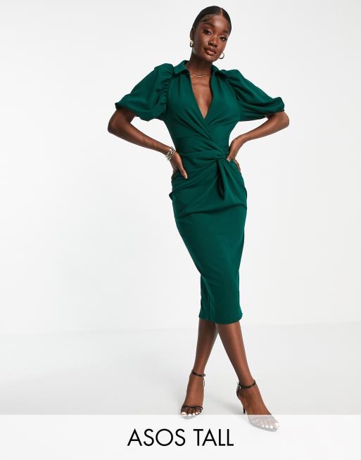 Bottle green outlet shirt dress