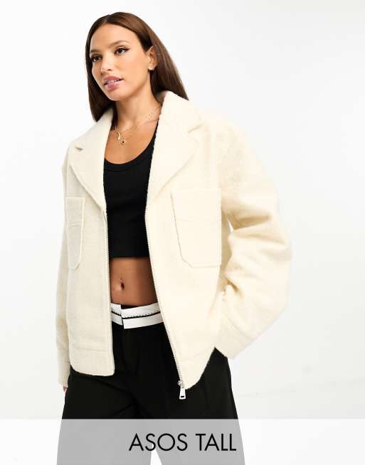 100% Wool Cropped Jacket  Wool jackets women, Short wool coat women, Crop  jacket