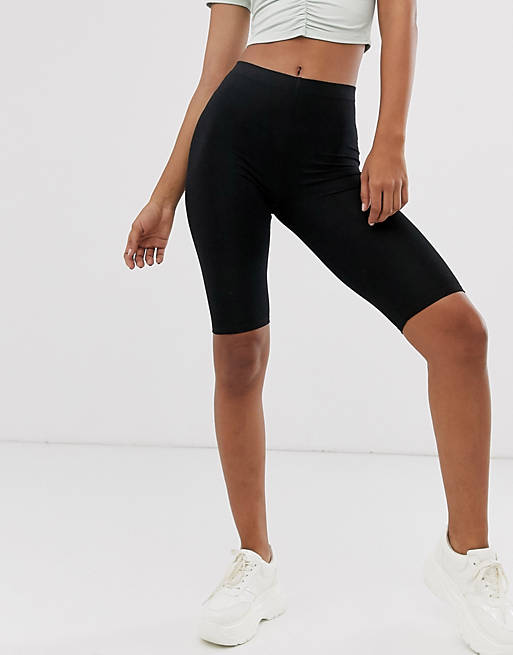 Femme Vêtements Shorts Shorts fluides/cargo Asos design tall legging en imitation cuir fendu sur les côtés Cuir ASOS en coloris Noir 
