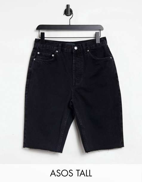 Short noir best sale en jean femme