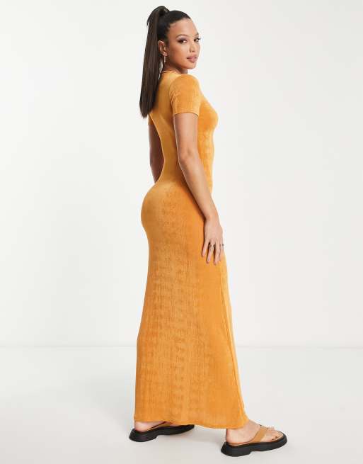 Asos slinky cheap maxi dress