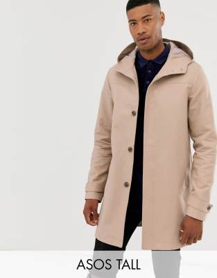 asos hooded trench coat