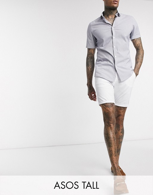 ASOS DESIGN Tall skinny chino shorts in white