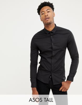skinny fit black shirt