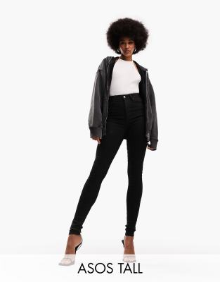 ASOS DESIGN Tall skinny jeans in black - ASOS Price Checker