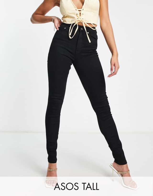 ASOS DESIGN Tall skinny jeans in clean black