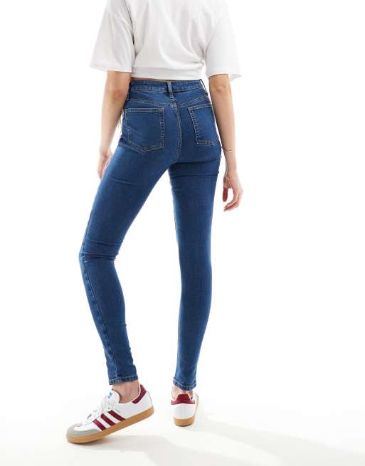 ASOS DESIGN Tall skinny jeans in dark blue , 3 of 5