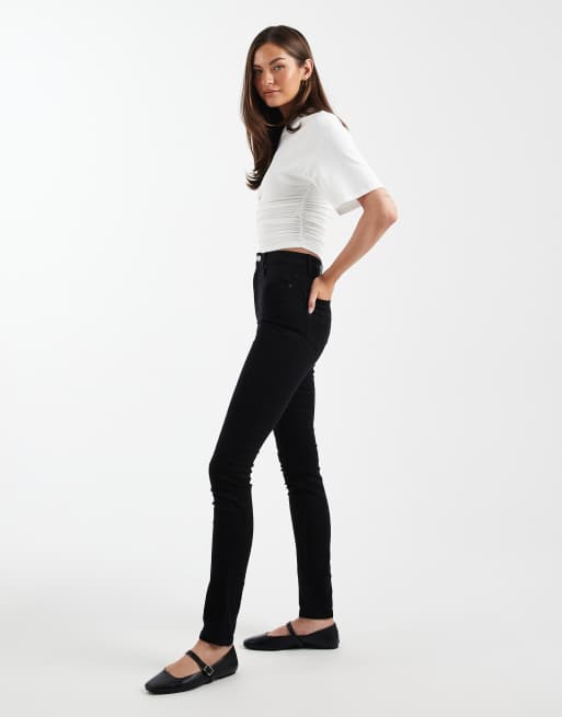 ASOS DESIGN Tall - Skinny jeans in effen zwart, 3 van 5
