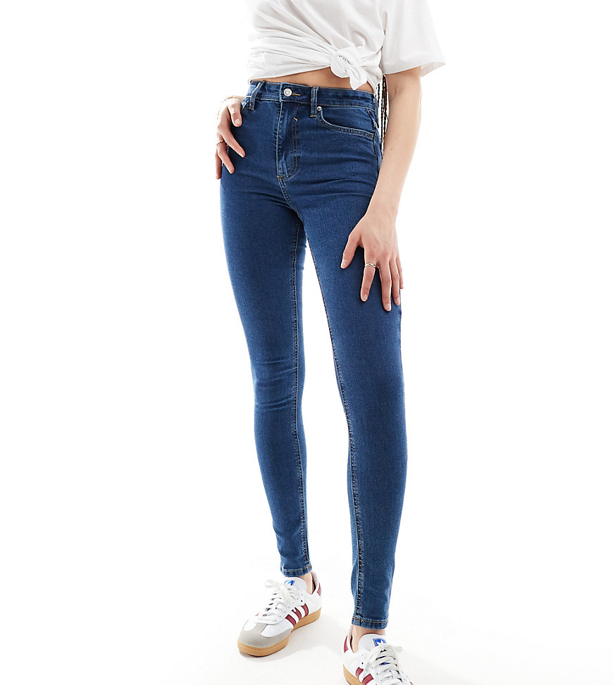 Asos Tall Asos Design Tall Skinny Jeans In Mid Blue
