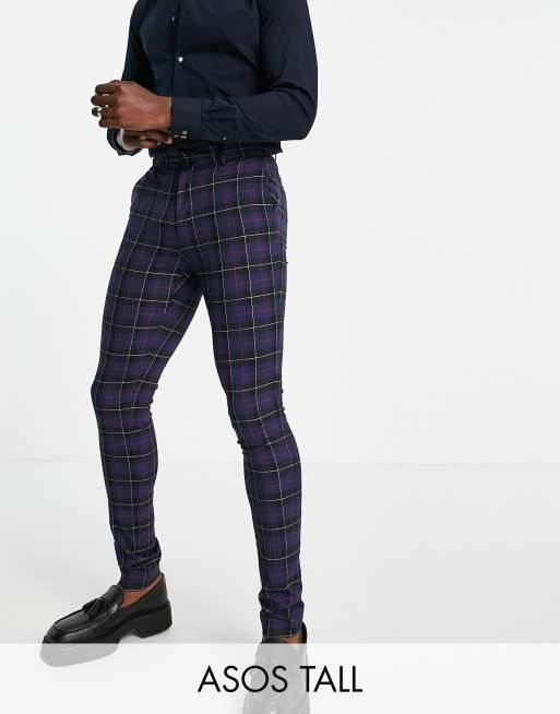 Navy sales tartan pants