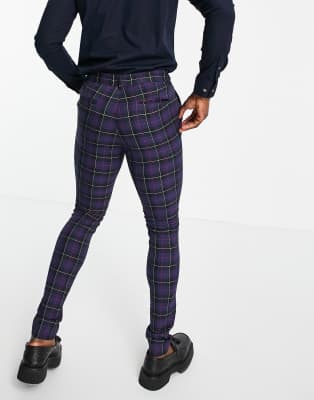 plaid pants mens asos