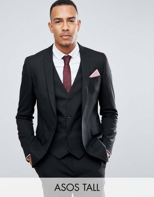 ASOS DESIGN Tall skinny suit jacket in black