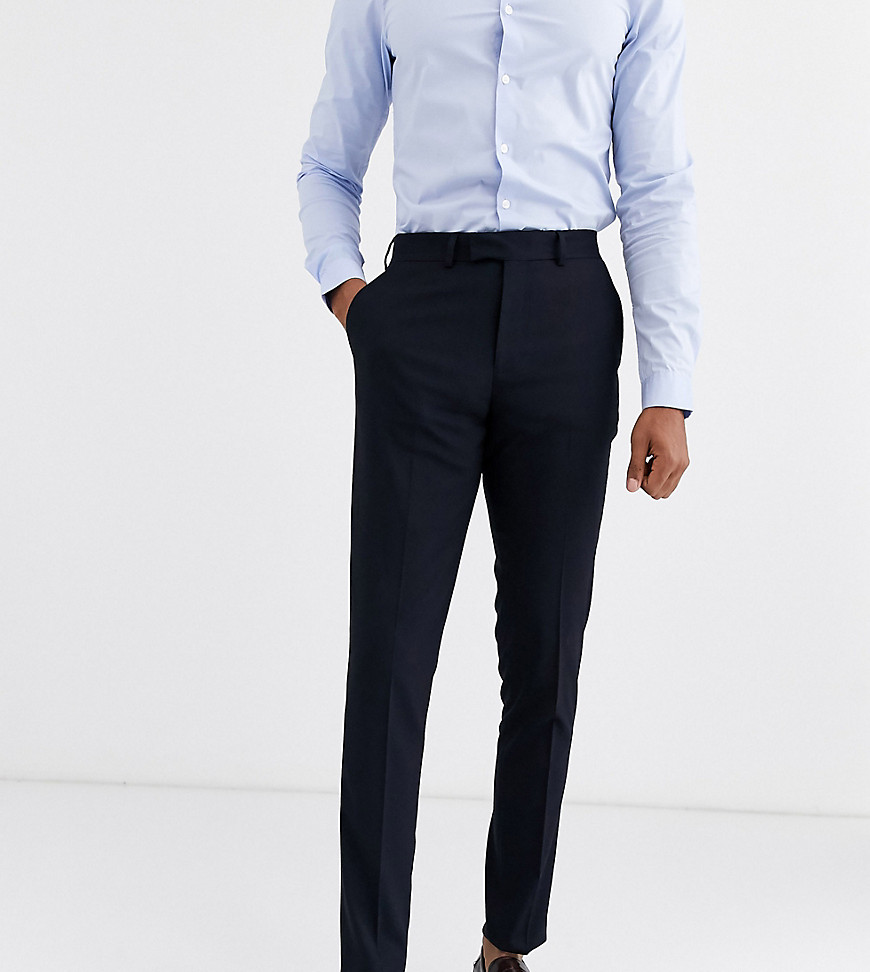 Asos Design Tall Skinny Suit Pants In Navy