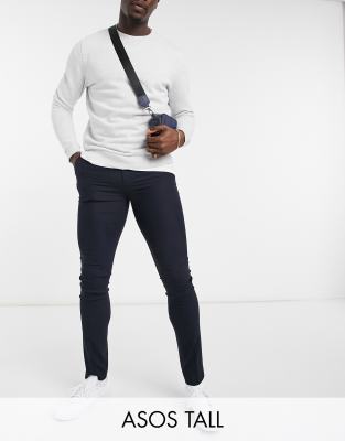 ASOS DESIGN Tall skinny suit pants in navy