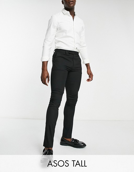 ASOS DESIGN Tall skinny suit trouser in black