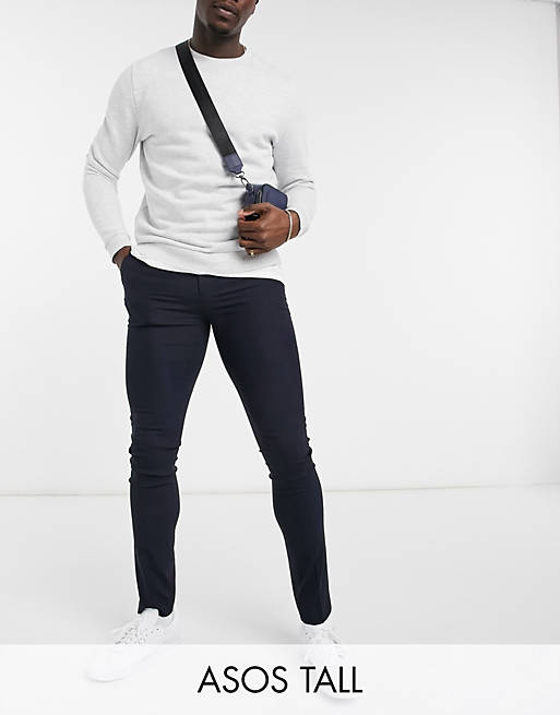 ASOS DESIGN Tall skinny suit trouser in navy