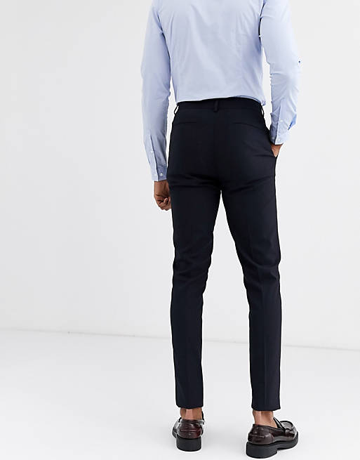  Tall skinny suit trousers in navy 