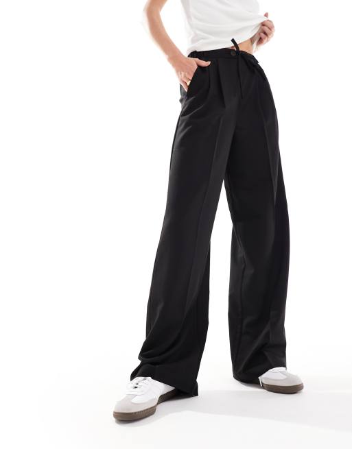ASOS DESIGN Tall - Skræddersyede pull on-bukser i sort, 3 af 5