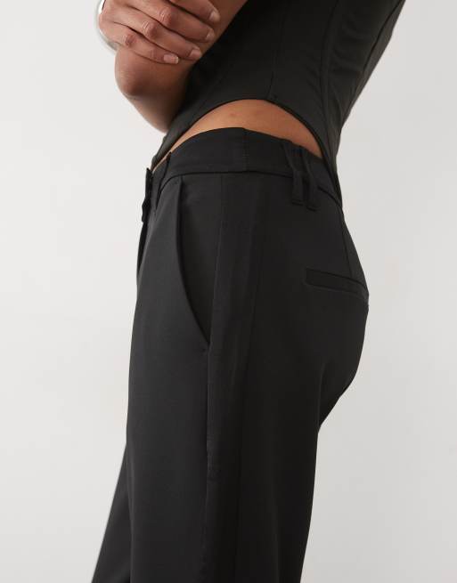 ASOS DESIGN Tall skræddersyede snatch tux-bukser med svaj i sort, 4 af 5