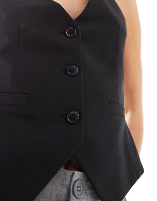 ASOS DESIGN Tall - Skræddersyet habitvest i sort, 4 af 4