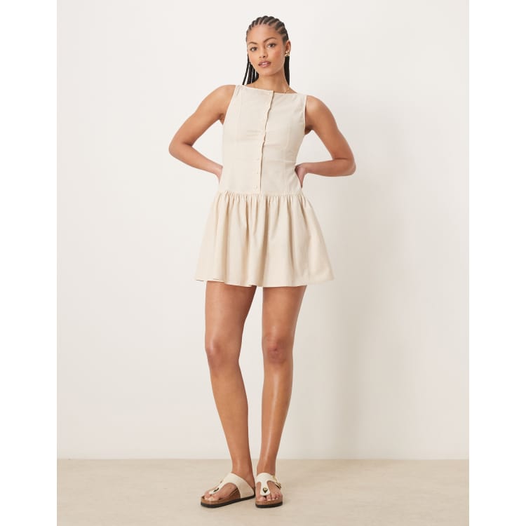 ワンピース liten Drop line dress Grecian Skater Ruched One Piece Swimdress in Iridescent