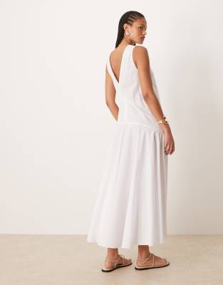 Asos Tall Asos Design Tall Sleeveless Dropped Waist Midi Dress
