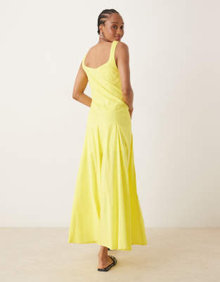 Asos Tall Asos Design Tall Sleeveless Waisted Midi Dress In White