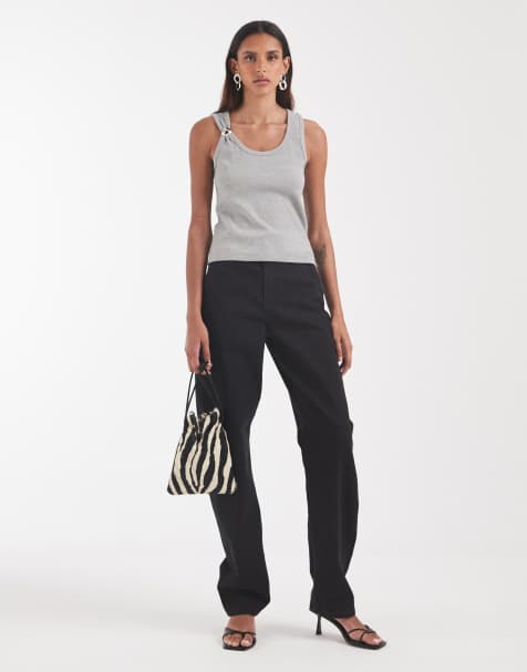 ASOS DESIGN Tall slim barrel jean in black - view 1