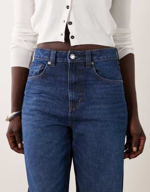 ASOS DESIGN Tall slim barrel jean in dark blue, 5 of 5