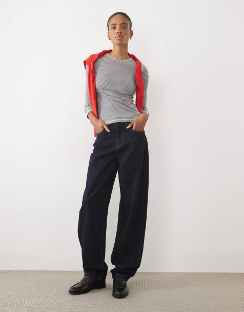 ASOS DESIGN Tall slim barrel jean in rinse - view 1