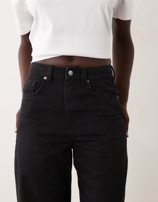 ASOS DESIGN Tall slim barrel jeans in black, 4 of 5