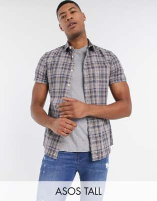 muscle fit check shirt