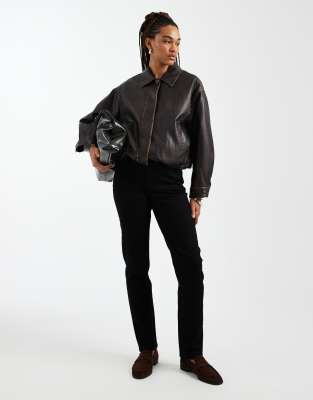 Asos Tall Asos Design Tall Slim Fit Comfort Jeans In Black