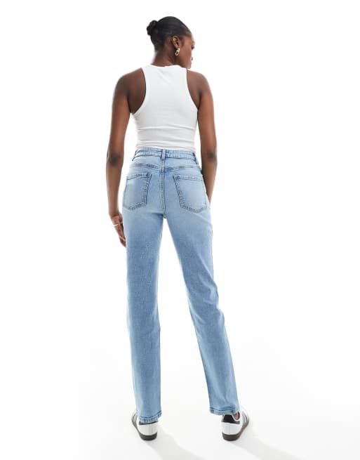 ASOS DESIGN Tall slim fit comfort jeans in mid blue, 3 of 5