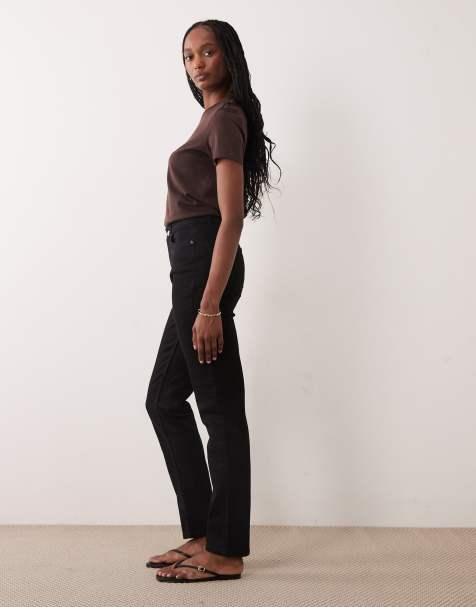 ASOS DESIGN Tall slim fit mom jeans in black - view 1