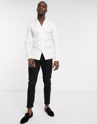 shawl collar dress shirt