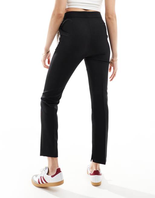 ASOS DESIGN Tall slim skim tailored cigarette pants in black
