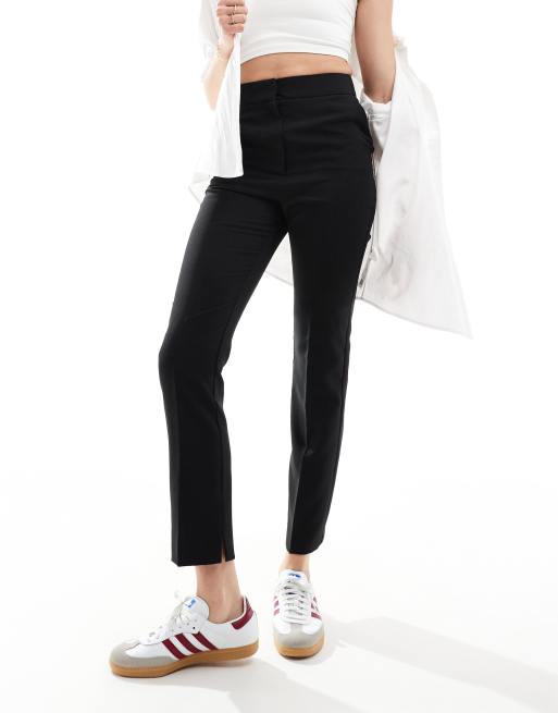 ASOS DESIGN Tall slim skim tailored cigarette trouser in black, 4 of 5
