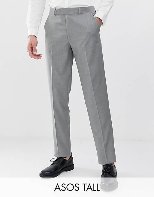 ASOS DESIGN Tall slim smart pants in grey